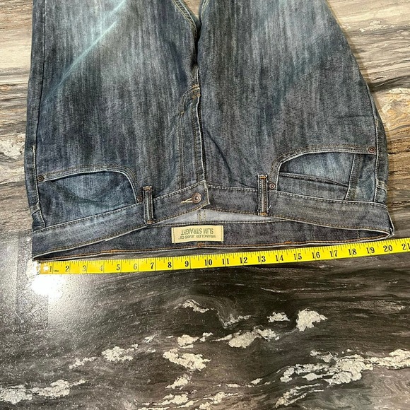 Wrangler Men’s Jeans 40x31 Slim Straight Faded Denim Dark Wash High Rise 38x30 - Picture 7 of 15
